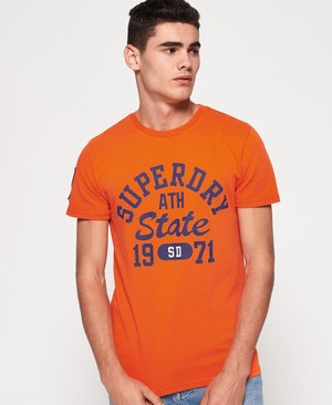 Superdry Upstate Wash Férfi Pólók Narancssárga | NQAFG6958